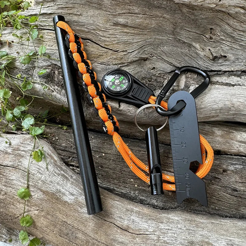 BattleGear™ Survival Fire Starter Kit - Ferro Rod with Compass, Whistle & Striker