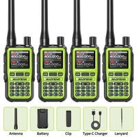 Thumbnail for TacticalCom™ Pro-5R Mini Ham Radio - 4-Pack Bluetooth Walkie Talkies