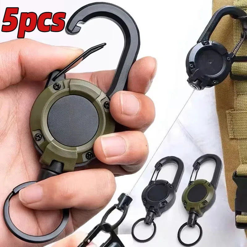 Ranger™ Retractable Key Reel - Heavy Duty Carabiner Badge Holder with Steel Wire