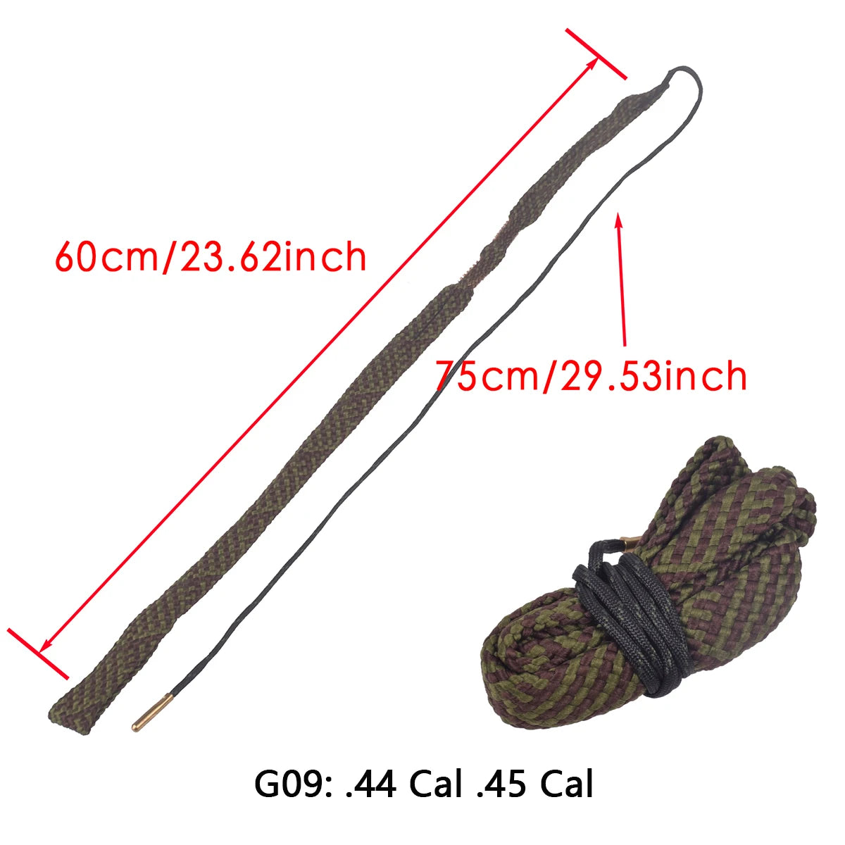 BattleGear™ – Tactical Gun Bore Rope Brush Cleaner - Multi-Caliber Rifle Barrel Cleaning