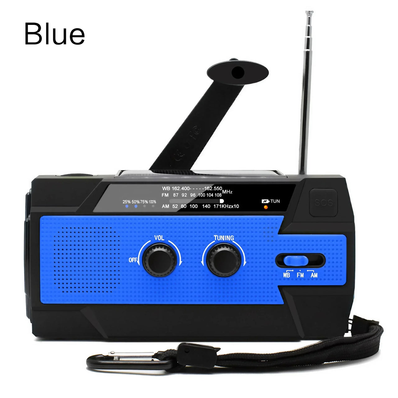 FieldLux™ - Solar Hand Crank Emergency Radio - USB Charger & LED Light