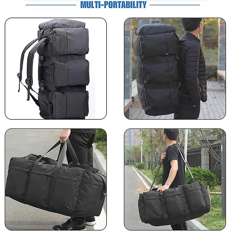 M.O.S. Gear™ - 100L Tactical Expedition Duffel Backpack - Carry-On Travel Bag