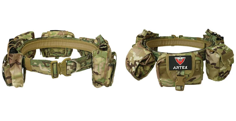 BattleGear™ Tactical Duty Belt Set - MOLLE System with Accessories Pouches