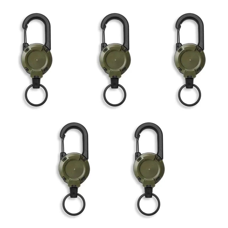 Ranger™ Retractable Key Reel - Heavy Duty Carabiner Badge Holder with Steel Wire