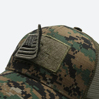 Thumbnail for American Flag Adjustable Camouflage Hat