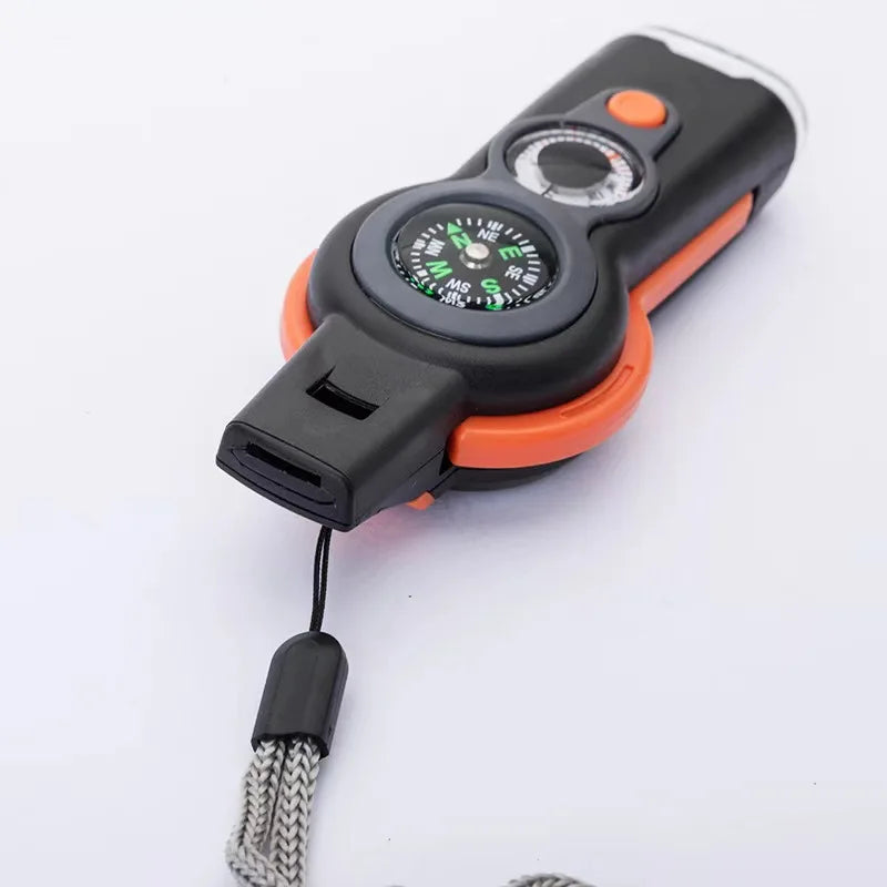 BreakPoint™ 7-In-1 Survival Whistle - Emergency Multi-Function Safety Whistle for Hiking Camping