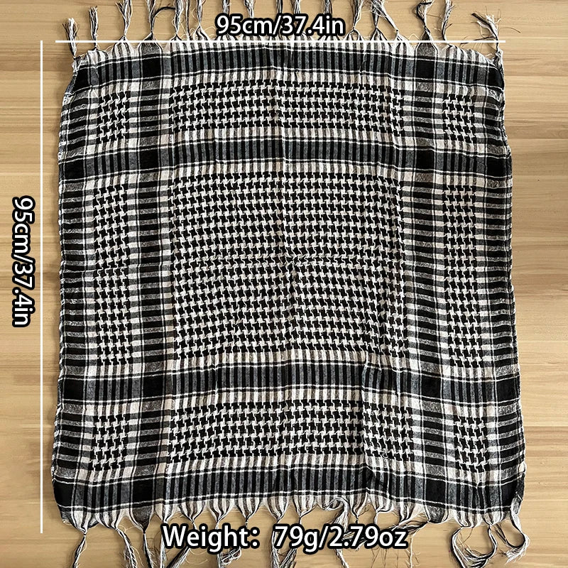 BattleGear™ Tactical Plaid Shemagh Scarf - Lightweight Breathable Army Scarf for Men & Women