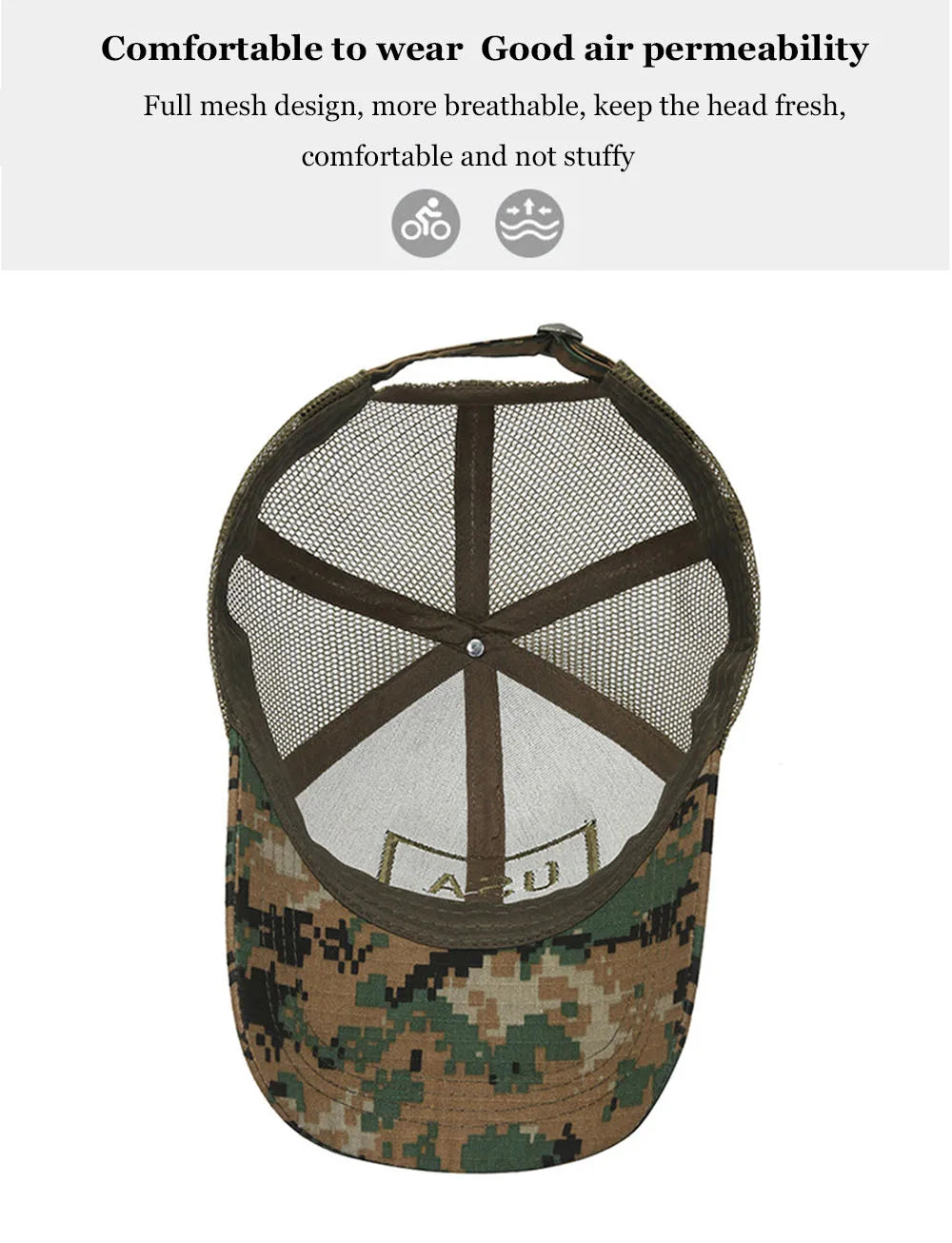 American Flag Adjustable Camouflage Hat