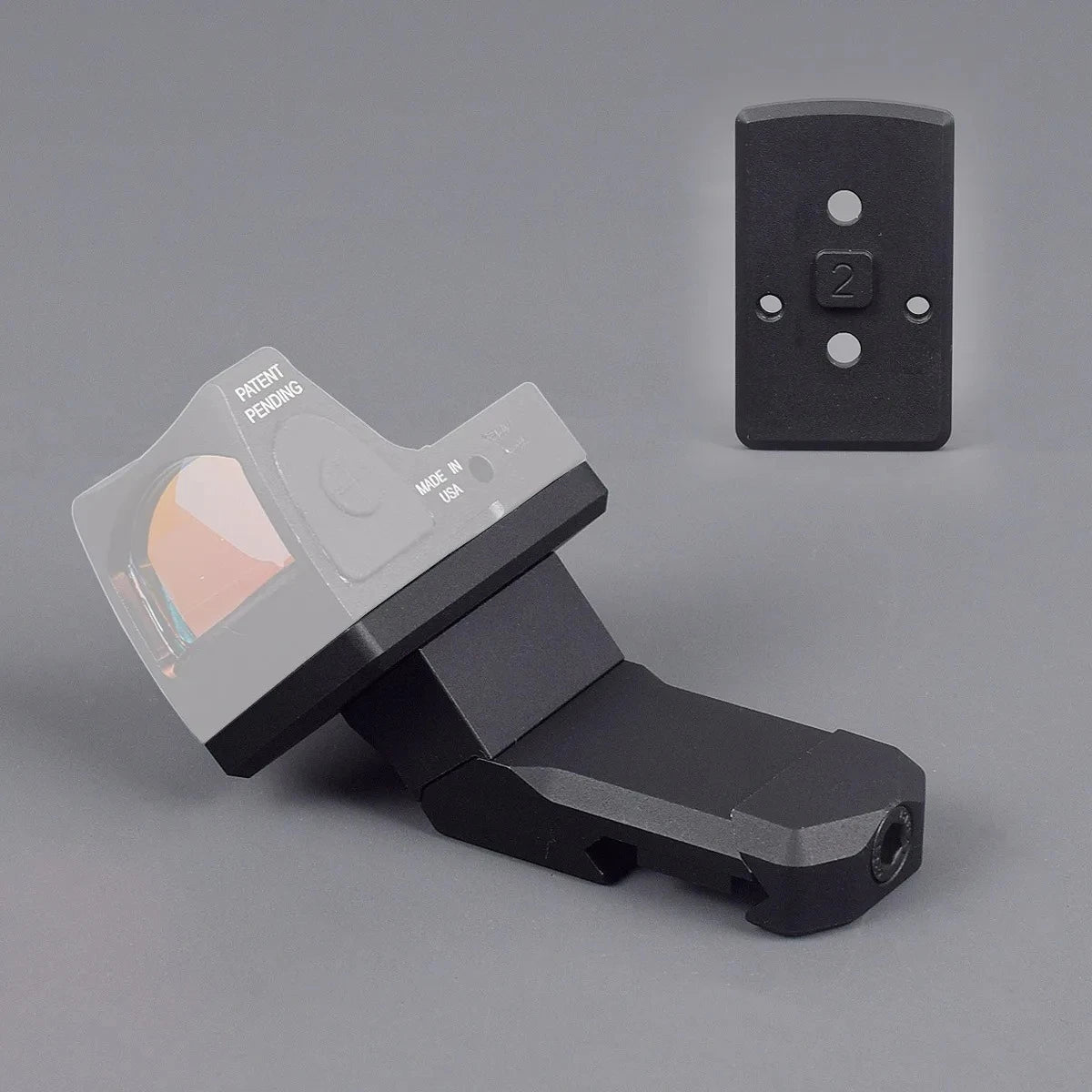 TacSight™ – 35/45° Offset Red Dot Optic Mount – Aluminum Mount for T01 T02 RMR