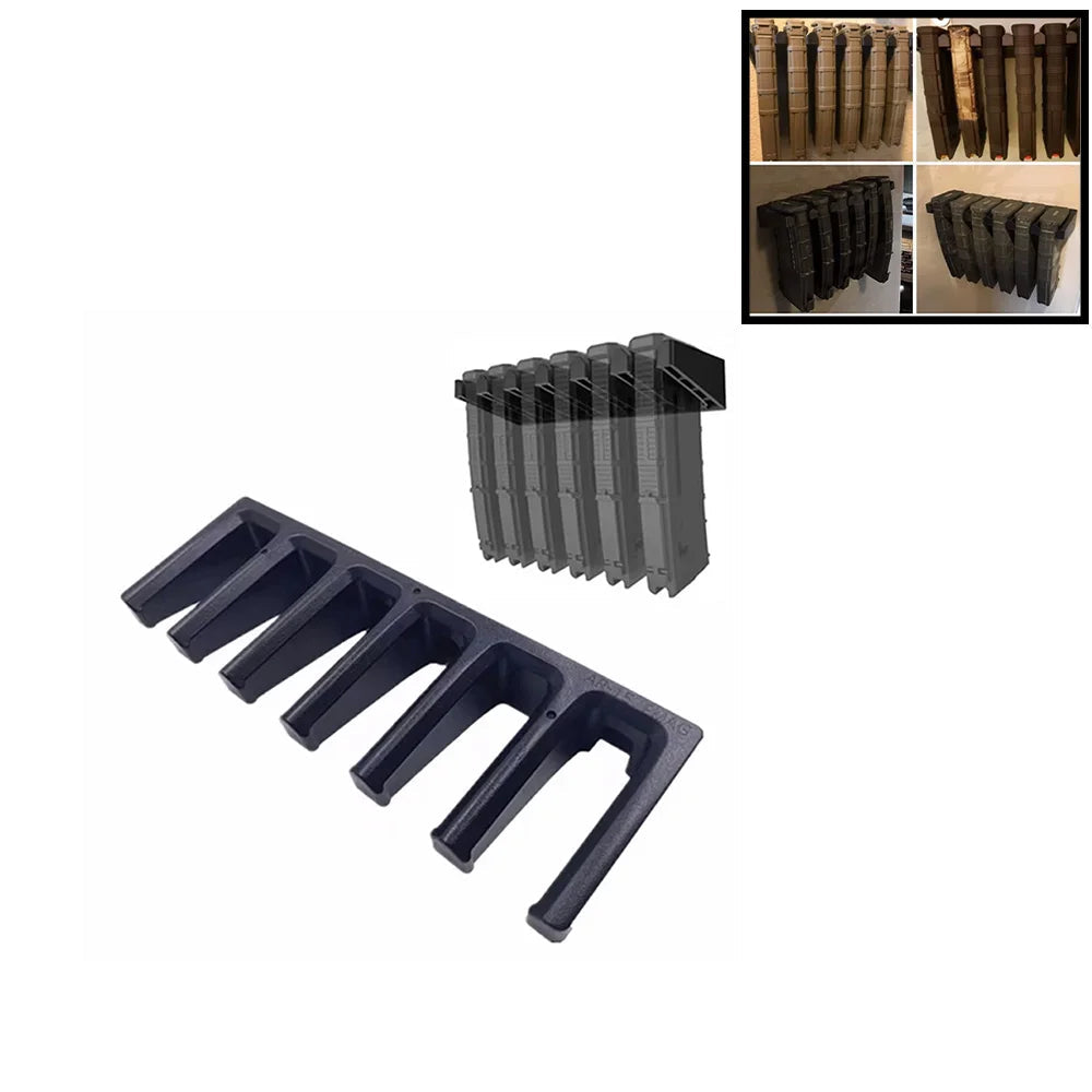 6 Slot Magazine Rack – Wall or Safe Mount Storage System – Military ...