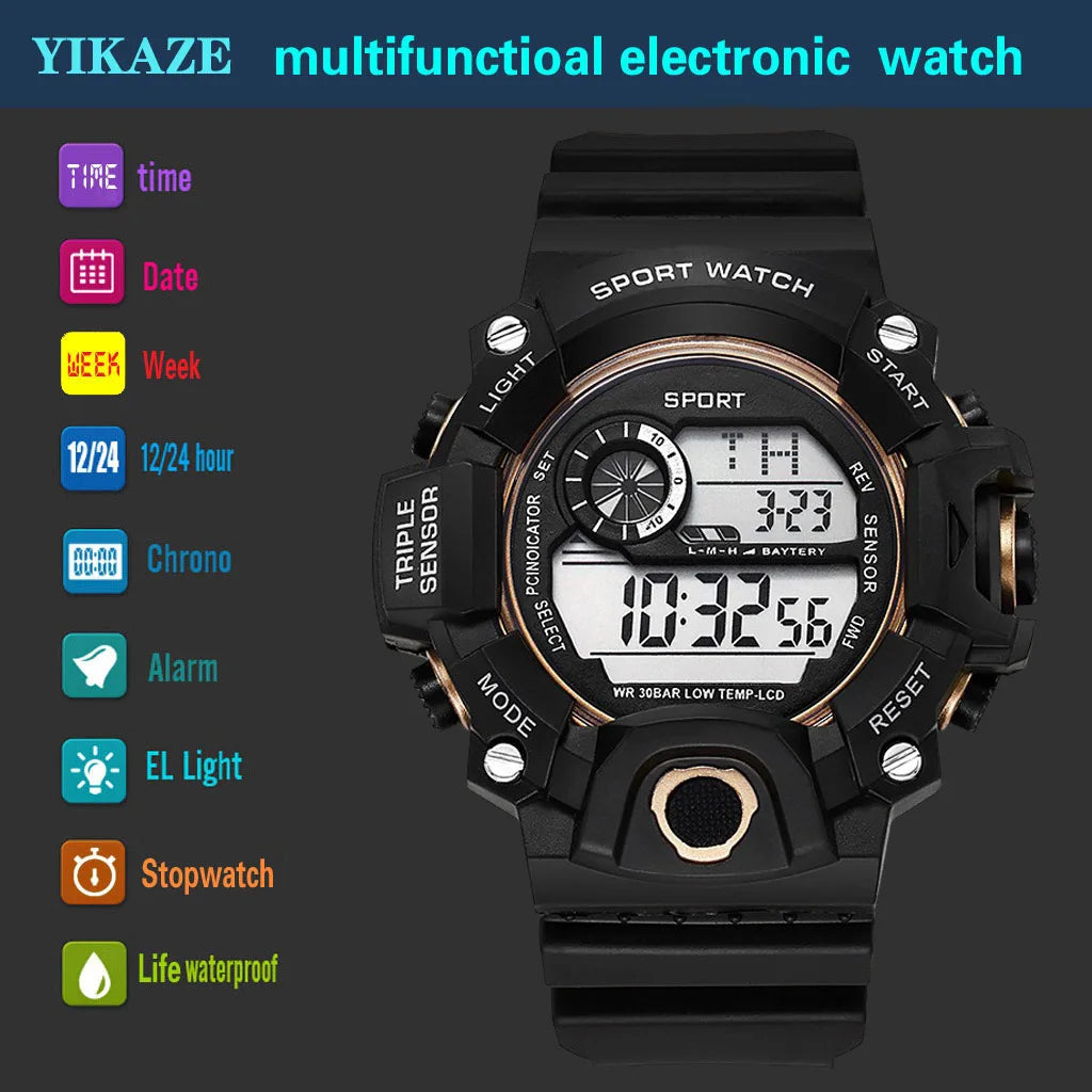 TacTime™ Digital Military Watch - Sports Electronic Wristwatch