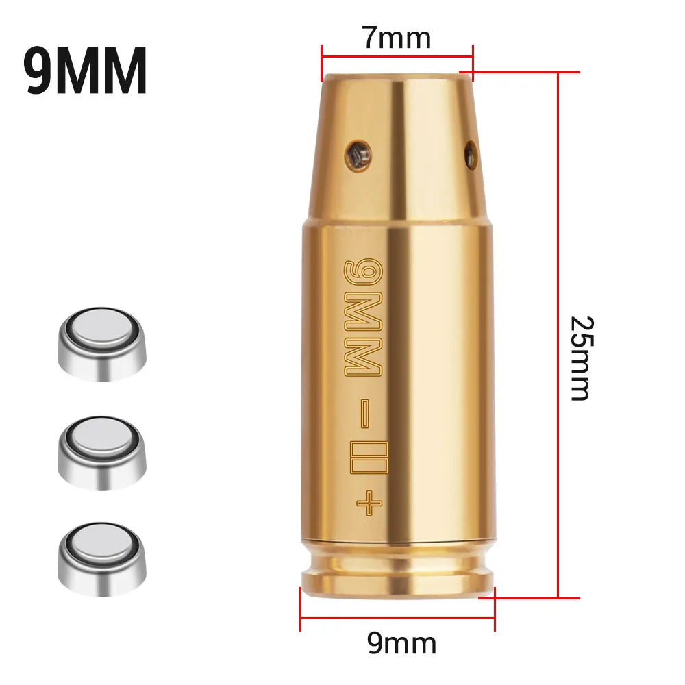 Red Dot Laser Brass Boresighter – Multi-Caliber Precision Zero Tool