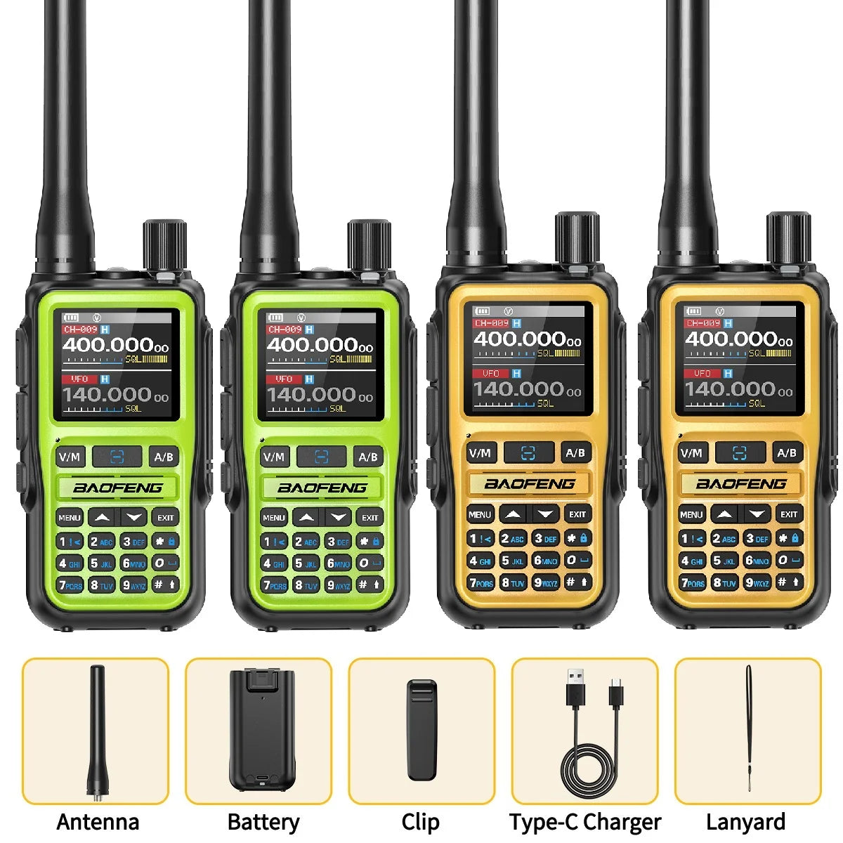 TacticalCom™ Pro-5R Mini Ham Radio - 4-Pack Bluetooth Walkie Talkies