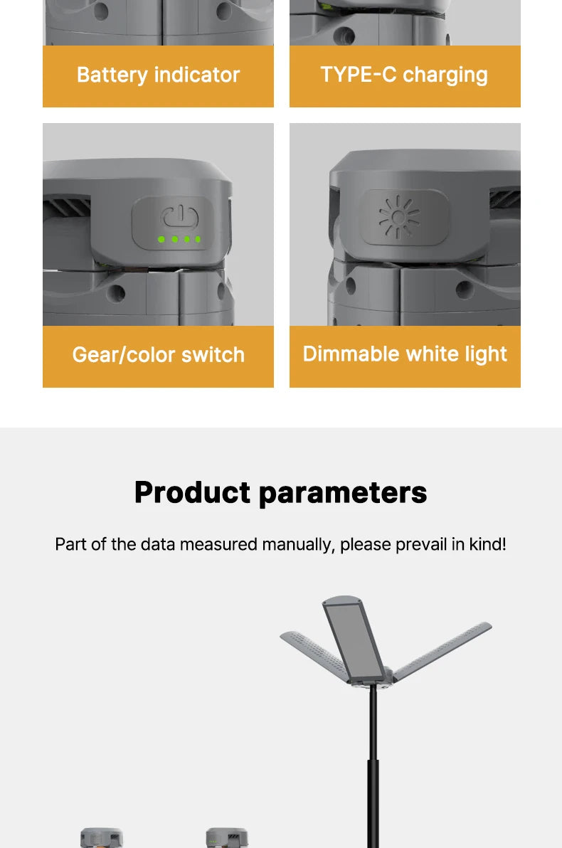 FieldLux™ Telescopic Camp Lantern - 8000mAh Power Bank & Tripod Light