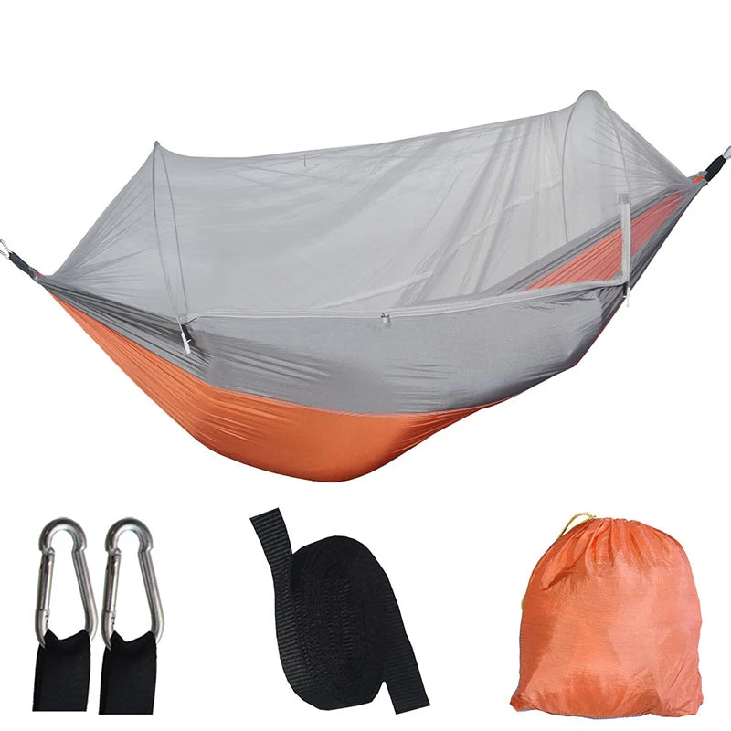 Mosquito Net Camping Hammock – Parachute Nylon Hammock with Insect Protection
