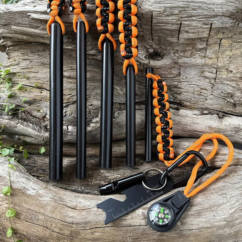 BattleGear™ Survival Fire Starter Kit - Ferro Rod with Compass, Whistle & Striker