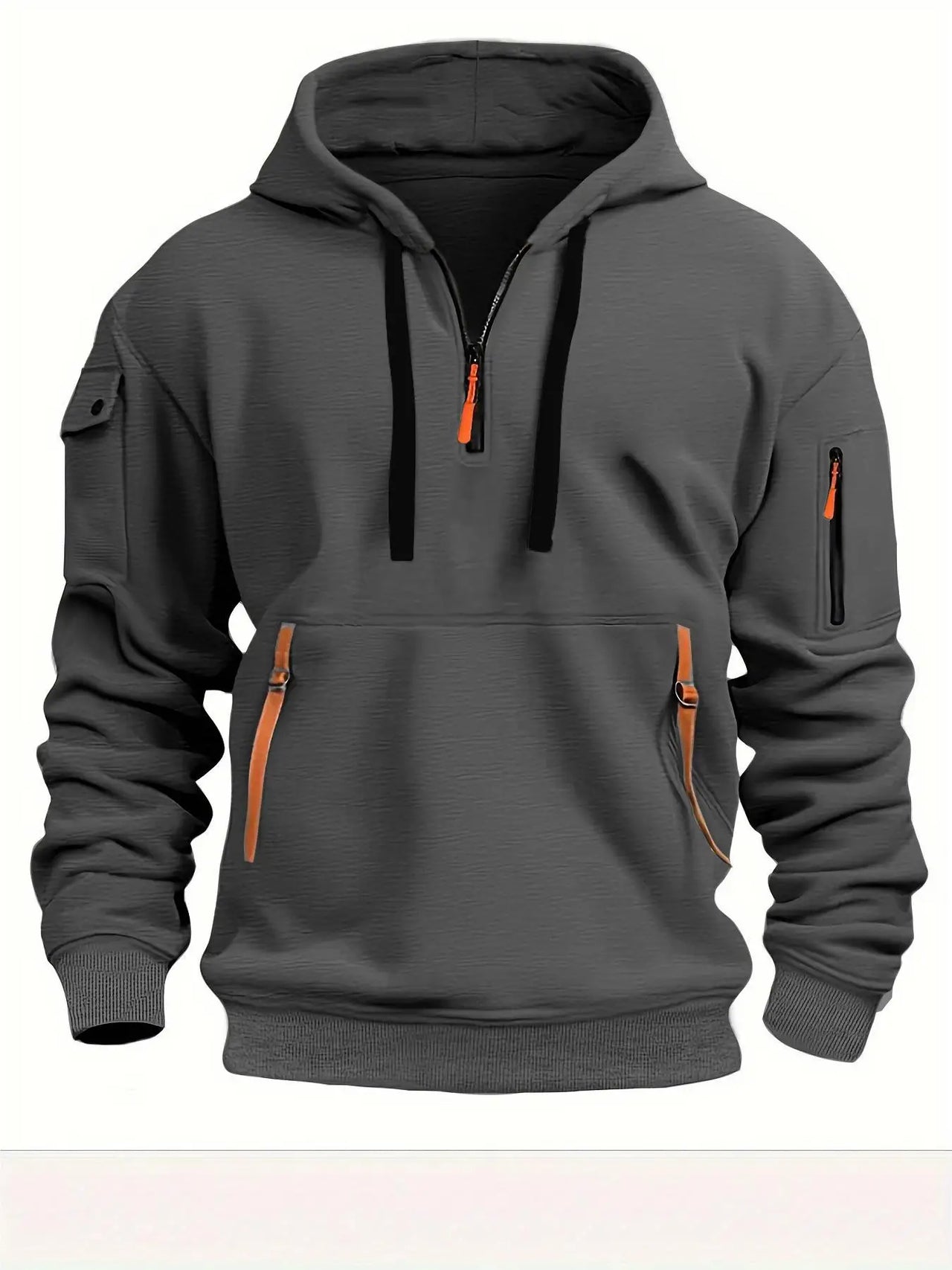 Multi-Pocket Fleece Hoodie – Tactical Fit with Shoulder Pockets (2026)