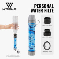Thumbnail for AquaTrek™ Carbon Fiber Water Filter Straw - Portable Survival Purifier Set