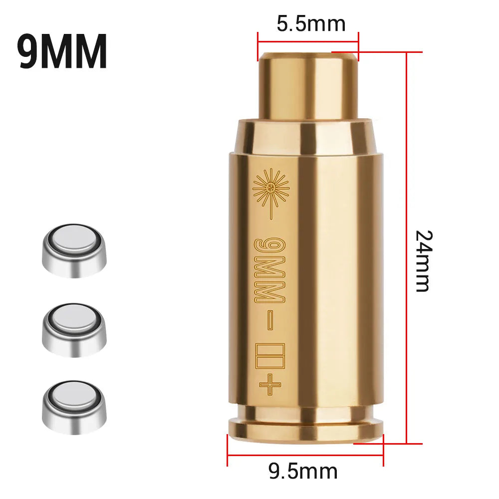 Red Dot Laser Brass Boresighter – Multi-Caliber Precision Zero Tool