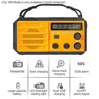 Thumbnail for FieldLux™ - Solar Hand Crank Emergency Radio - USB Charger & LED Light