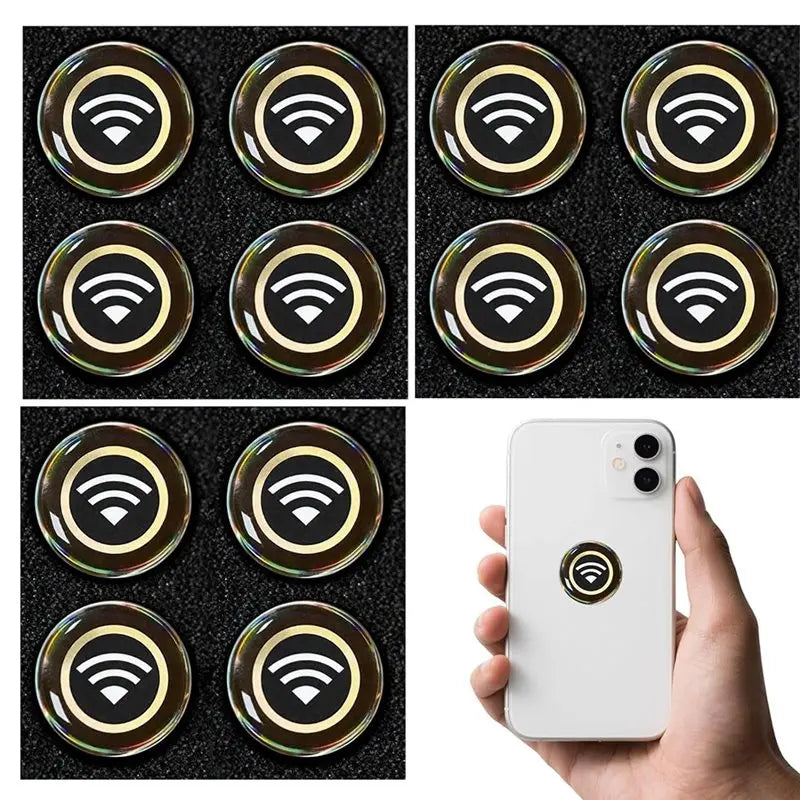 BattleGear EMF Shield Sticker applied to phone