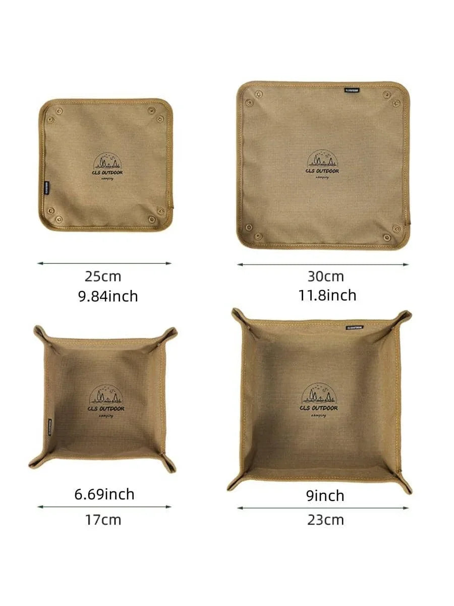 BattleGear™ portable camp organizer tray for camping, travel, vehicle, and EDC gear