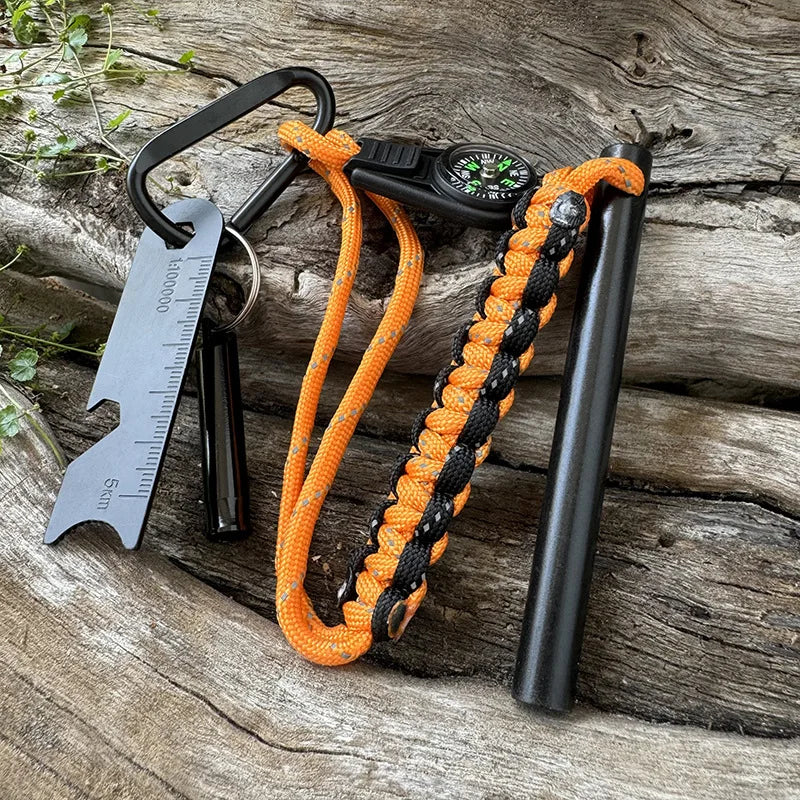 BattleGear™ Survival Fire Starter Kit - Ferro Rod with Compass, Whistle & Striker