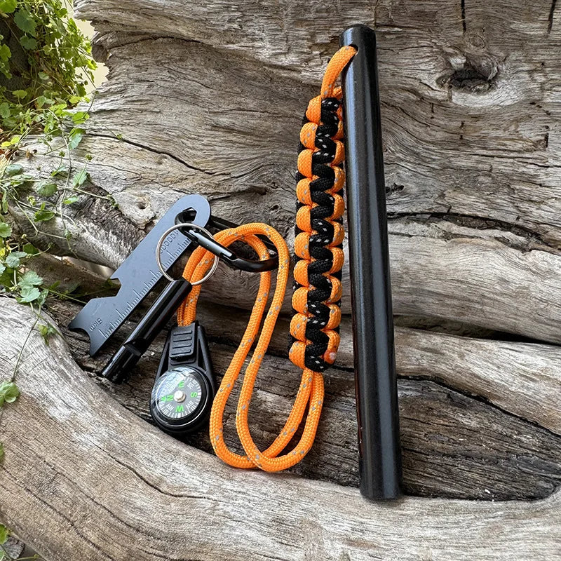 BattleGear™ Survival Fire Starter Kit - Ferro Rod with Compass, Whistle & Striker