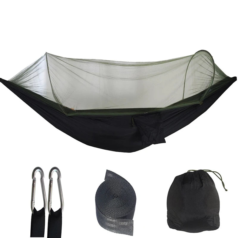 Mosquito Net Camping Hammock – Parachute Nylon Hammock with Insect Protection