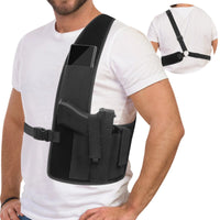 Thumbnail for Tactical Chest Holster w/ Phone Pouch – Concealed Carry Rig
