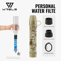 Thumbnail for AquaTrek™ Carbon Fiber Water Filter Straw - Portable Survival Purifier Set