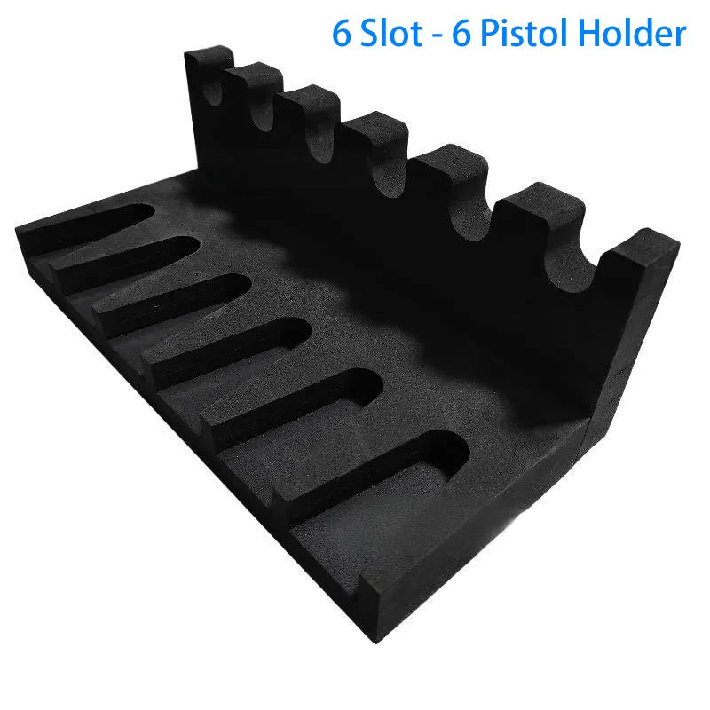 BattleGear™ 4-Slot Pistol Holder Rack - EVA Foam Gun Safe Organizer