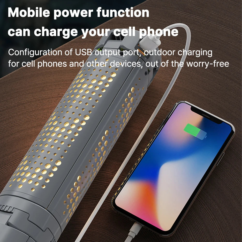 FieldLux™ Telescopic Camp Lantern - 8000mAh Power Bank & Tripod Light
