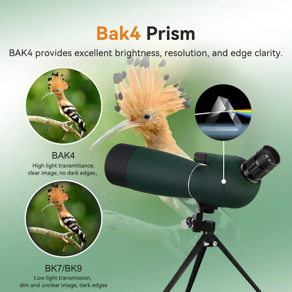 TacSight™ Spotting Scope - Waterproof PORRO Prism Telescope for Shooting Hunting