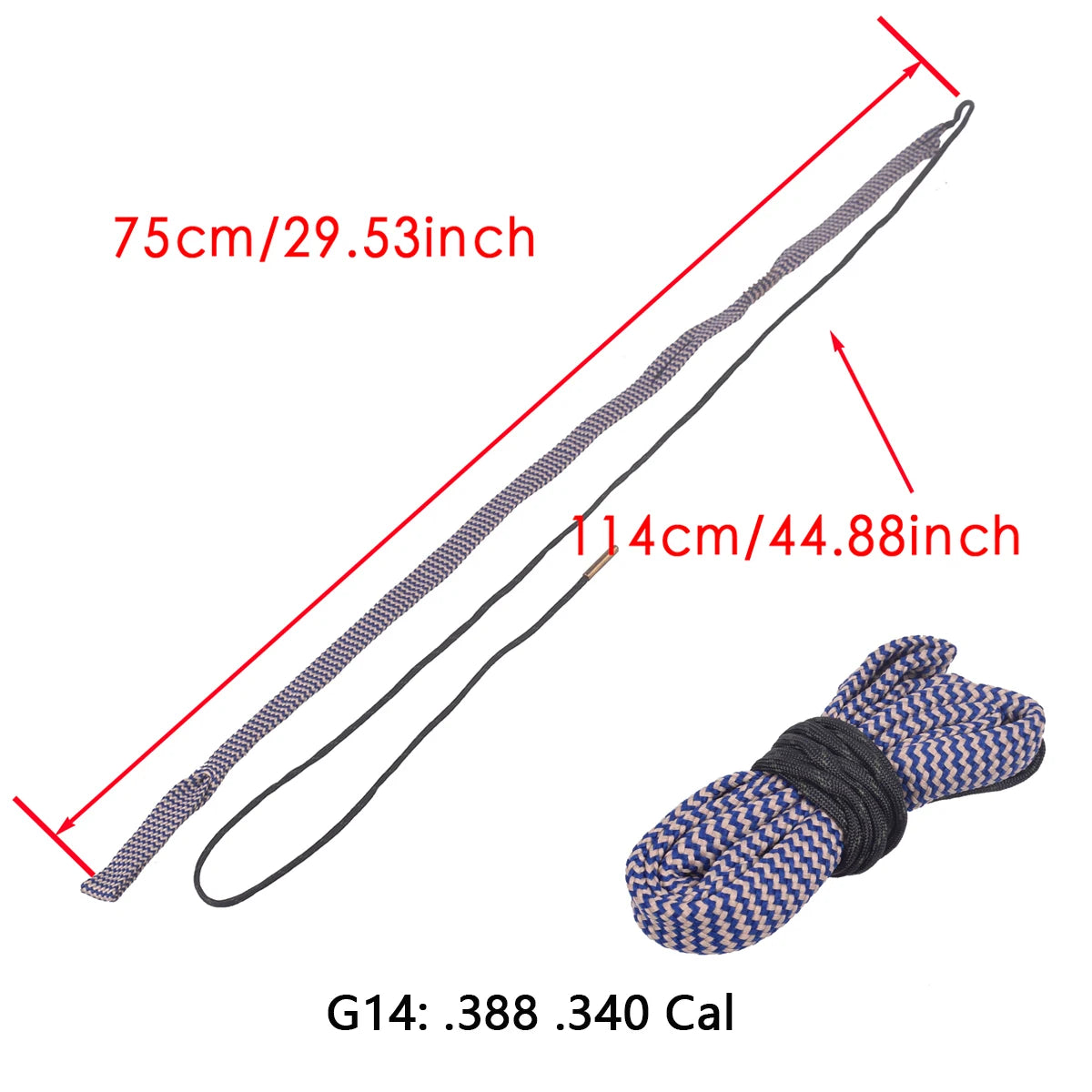BattleGear™ – Tactical Gun Bore Rope Brush Cleaner - Multi-Caliber Rifle Barrel Cleaning