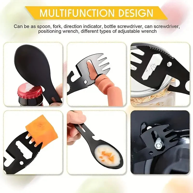 BattleGear™ Portable Outdoor Fork & Spoon Set - Lightweight Survival Eating Tool