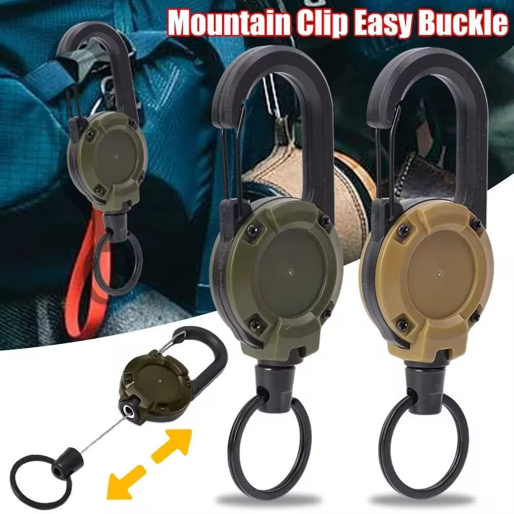 Ranger™ Retractable Key Reel - Heavy Duty Carabiner Badge Holder with Steel Wire