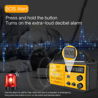 Thumbnail for FieldLux™ - Solar Hand Crank Emergency Radio - USB Charger & LED Light