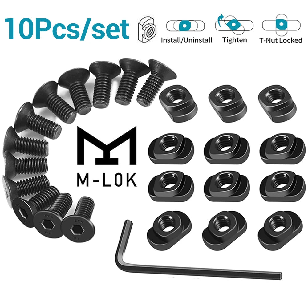 RailLock™ Tactical M-Lok Replacement Hardware Kit (10 Pack)
