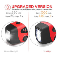 Thumbnail for FieldLux™ - Solar Hand Crank Emergency Radio - USB Charger & LED Light