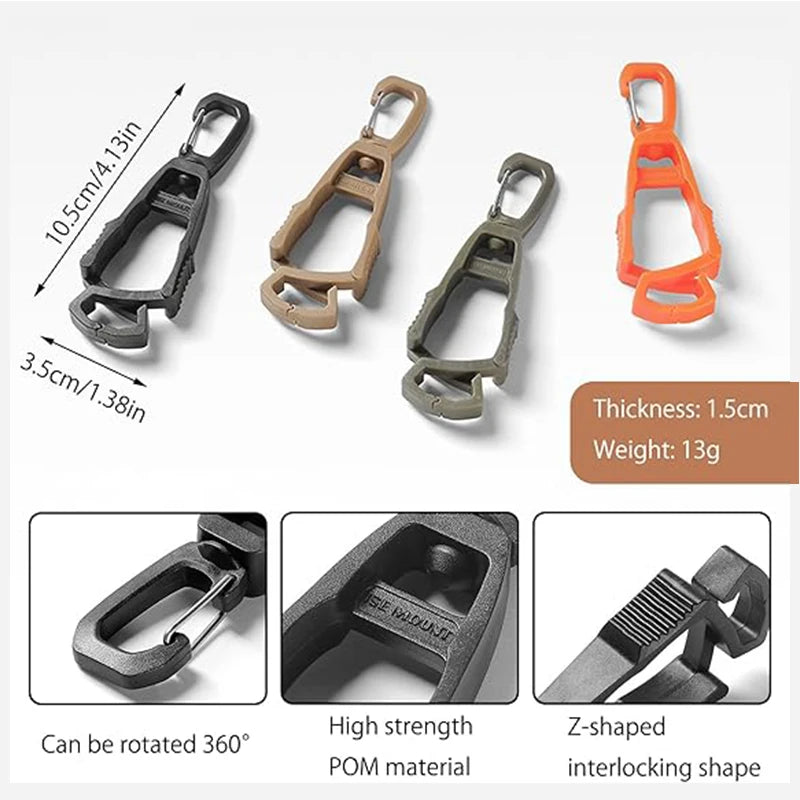 BattleGear™ – Glove Clip Holder – Anti-Drop Belt Clamp for Workers & Shooters