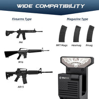 Thumbnail for TacGear AR-15 wall mount rifle rack with spare magazine holder