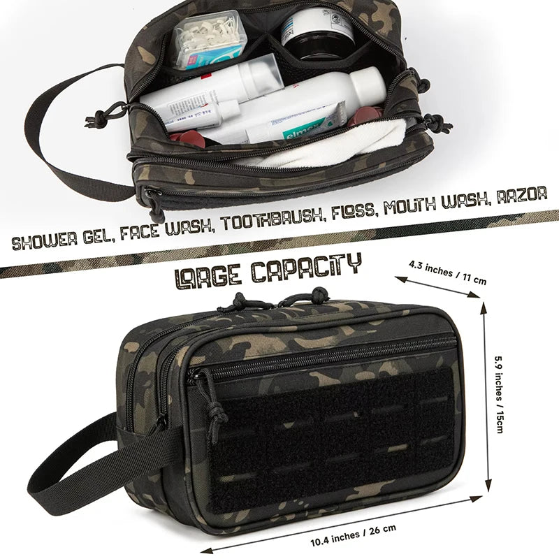 Tactical Toiletry Bag – Waterproof MOLLE Dopp Kit