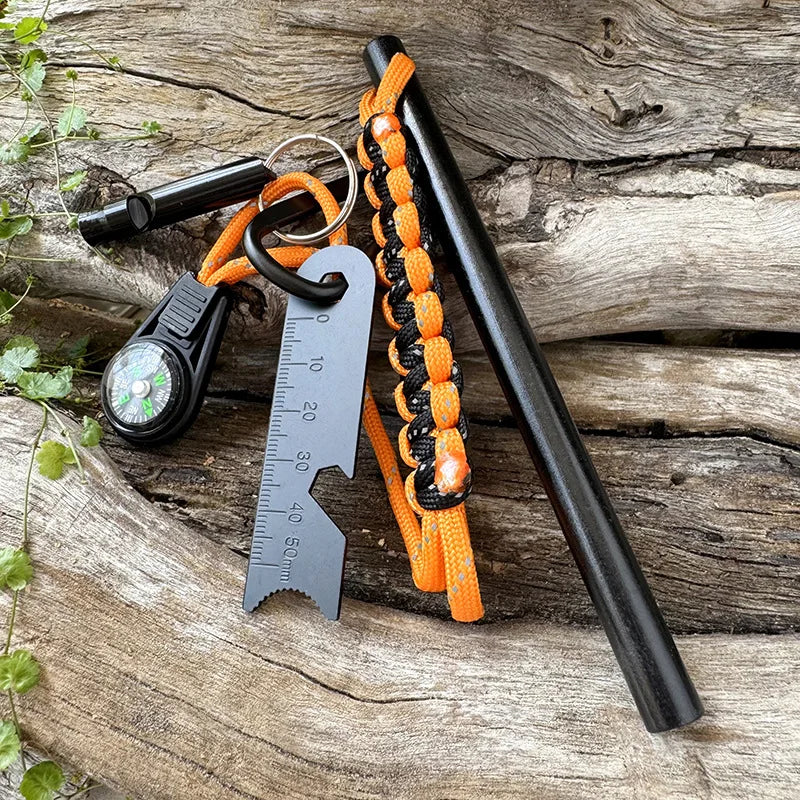 BattleGear™ Survival Fire Starter Kit - Ferro Rod with Compass, Whistle & Striker