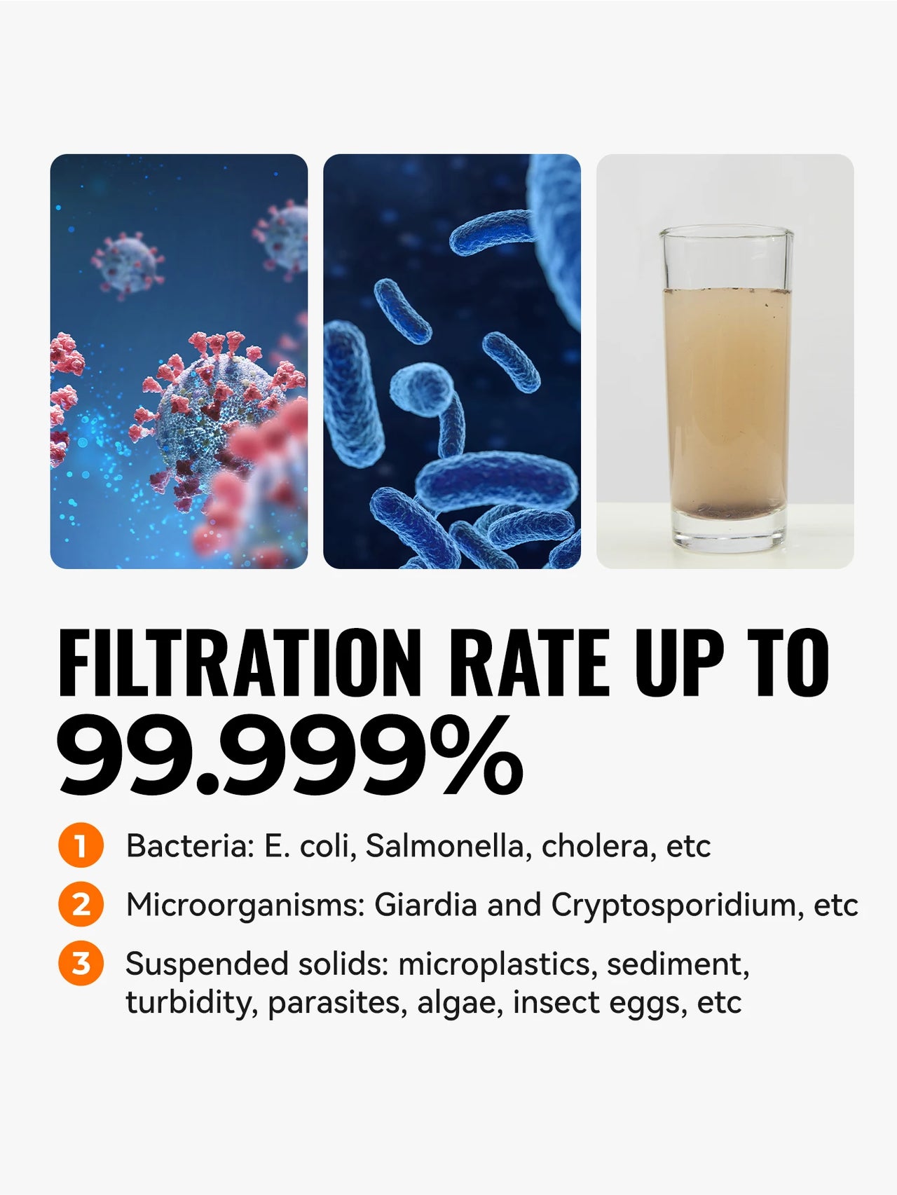 AquaTrek™ Carbon Fiber Water Filter Straw - Portable Survival Purifier Set