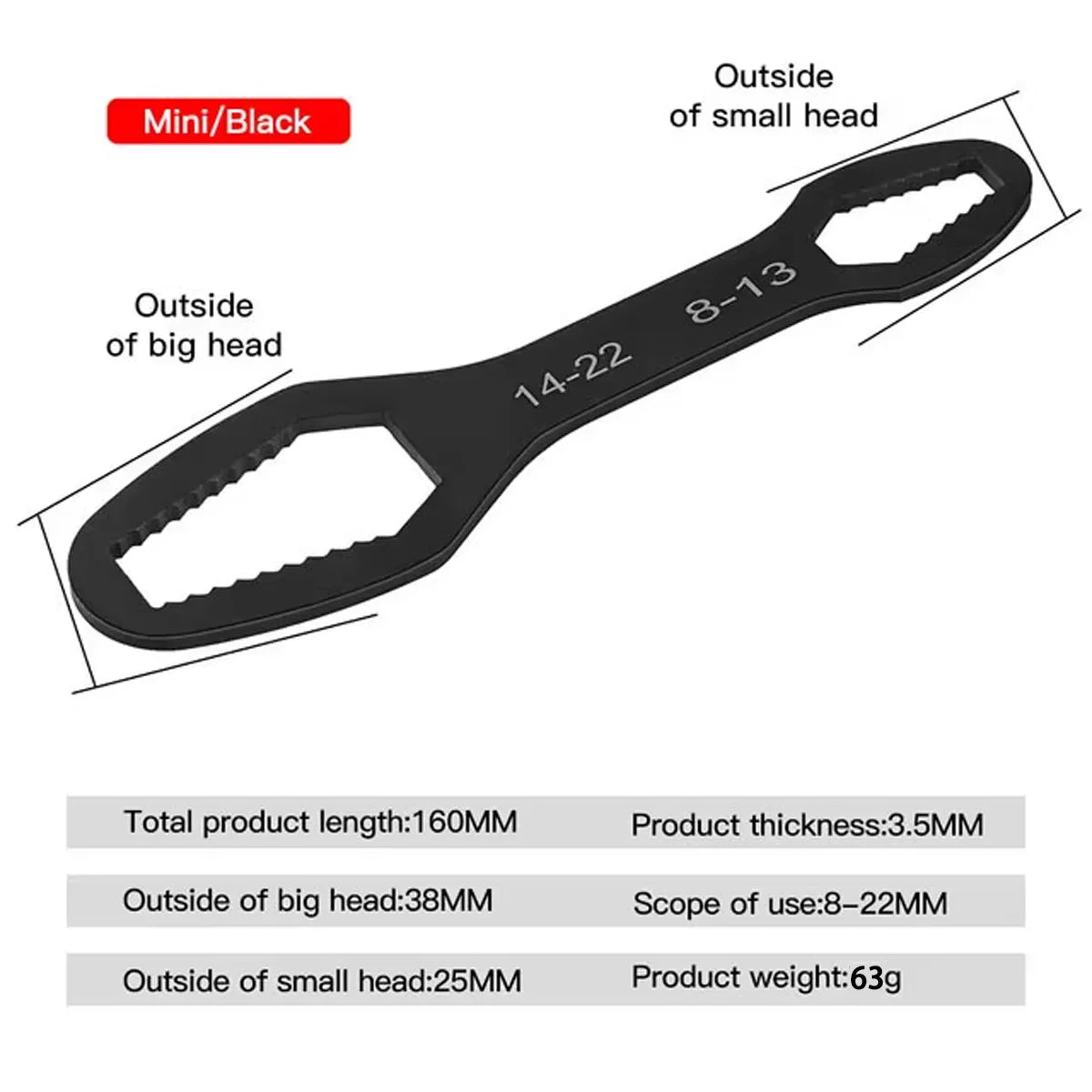 BattleGear™ Universal Double-Headed Self-Tightening Wrench Set - Tactical Adjustable Wrench