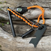 Thumbnail for BattleGear™ Survival Fire Starter Kit - Ferro Rod with Compass, Whistle & Striker