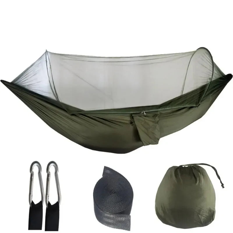 Mosquito Net Camping Hammock – Parachute Nylon Hammock with Insect Protection