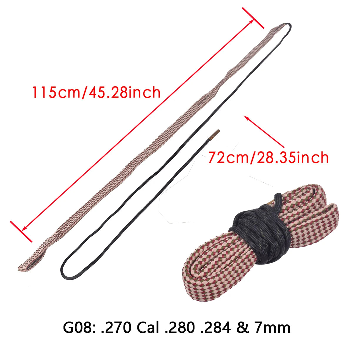BattleGear™ – Tactical Gun Bore Rope Brush Cleaner - Multi-Caliber Rifle Barrel Cleaning