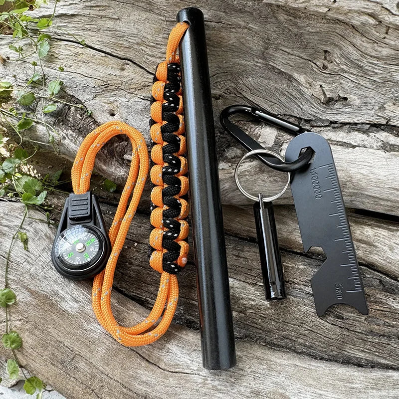 BattleGear™ Survival Fire Starter Kit - Ferro Rod with Compass, Whistle & Striker